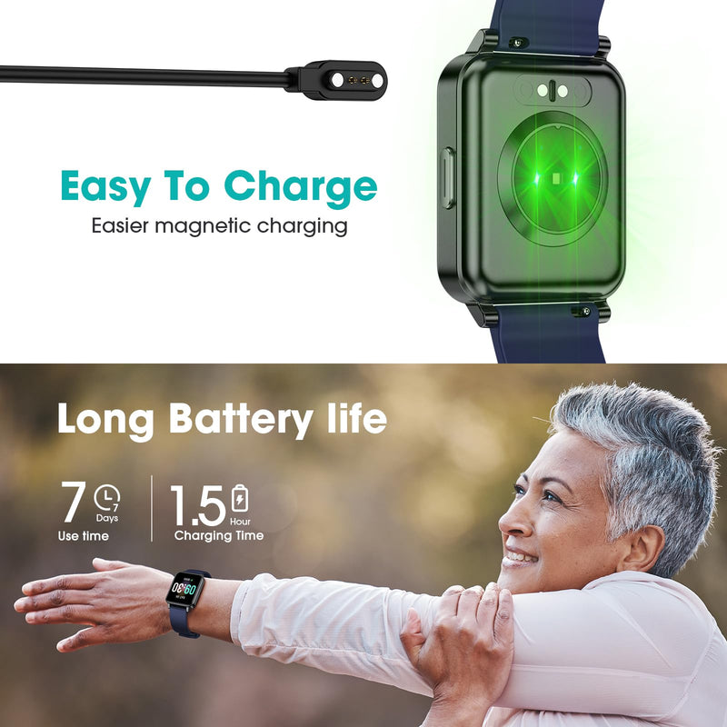 [Australia] - Pedometer Watch Senior Friendly No App/Phone Required, Waterproof Fitness Tracker Watch with Step Counter Calories/Sleep Tracker for Walking Running for Men Women Blue 