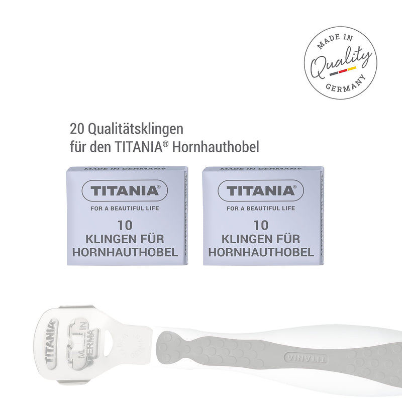 [Australia] - TITANIA replacement blades for callus planers (20 pieces) • Professional blades for callus planers • Quality blades 