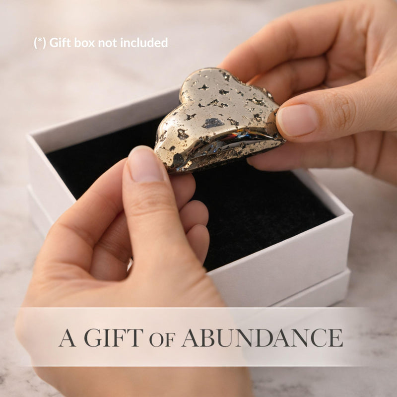 Pyrite Crystal Cloud – Natural Peruvian Palm Stone for Abundance & Protection – Hand Carved Pyrite Stone for Feng Shui & Meditation – High Shine Golden Healing Crystal from Peru (6 to 7 oz) 6 to 7 oz