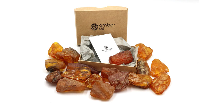 [Australia] - 8-12 grams Large Baltic Amber Natural Stones certified genuine amber from without holes and not polished 