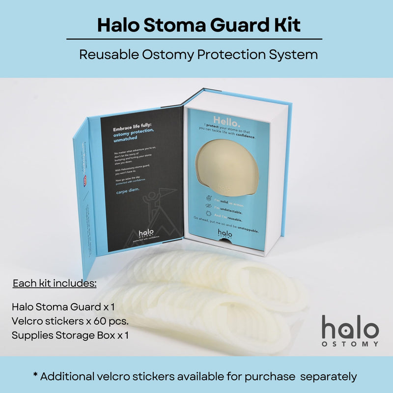 [Australia] - Stoma Guard Security Shield | Compatible With Ostomy Bags, Colostomy Bag Covers for women and men | 60 Single-Use Stickers Included 