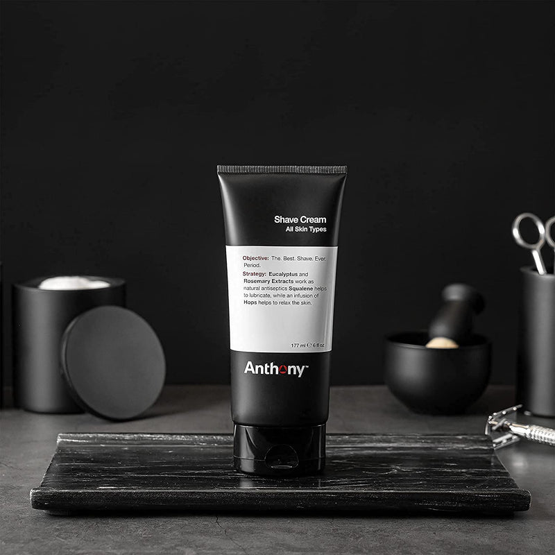 [Australia] - Anthony Shaving Cream Mens Sensitive Skin: Squalane, Eucalyptus, Spearmint and Rosemary Extracts, Help Soothe, Refresh, Cool, and Condition Your Skin for Shave 6 Fl Oz 2 Pack 6 Ounce (Pack of 2) 