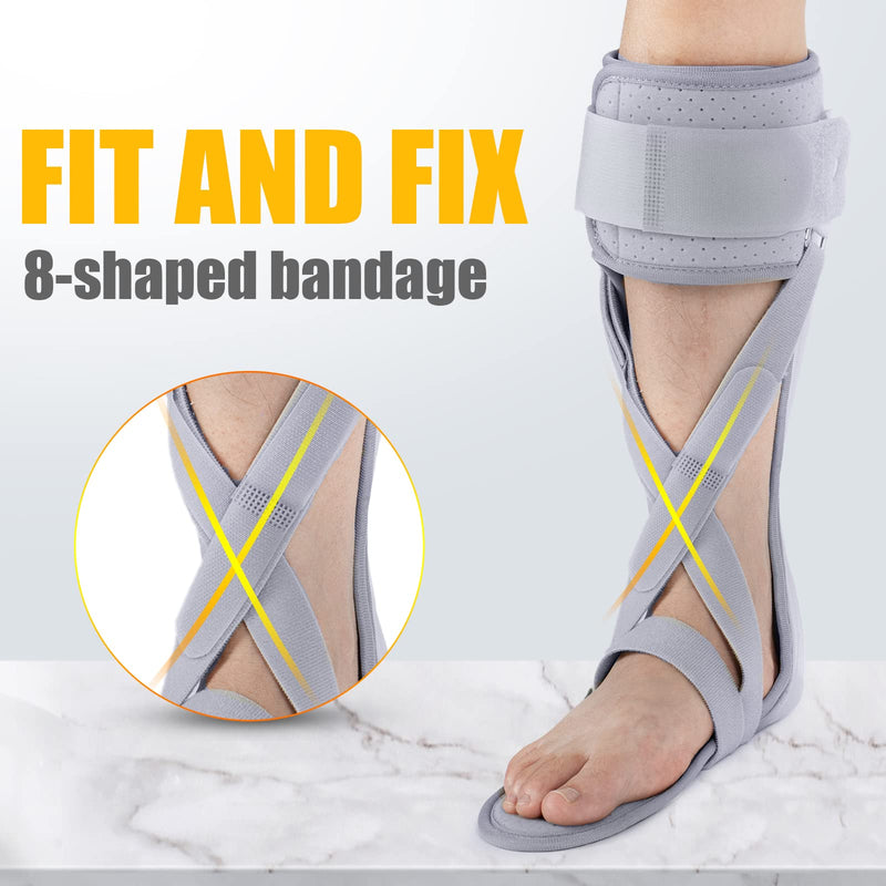 AFO Foot Drop Brace Ankle Foot Orthosis Medical Afo Walking with Shoes for Stroke Hemiplegia (Medium-Right) Medium-Right