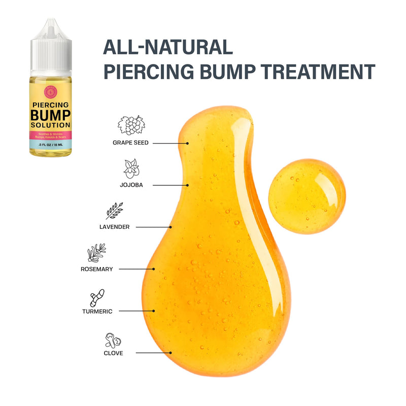 [Australia] - BASE LABORATORIES Piercing Keloid Bumps Shrinking Duo | Piercing Bump Treatment (.5oz) + Keloid Bump Removal Gel (2oz) | Keloid Scar Removal for all Scars, Keloids & Piercing Bumps 