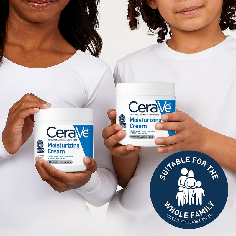 CeraVe Moisturizing Cream, Face Moisturizer & Body Cream, Skin care, 19oz | Hyaluronic Acid For Instant Hydration, Skin Barrier Repair, Ceramide Moisturizer, Fragrance Free, Non-Comedogenic, Daily Use 19 Ounce (Pack of 1)