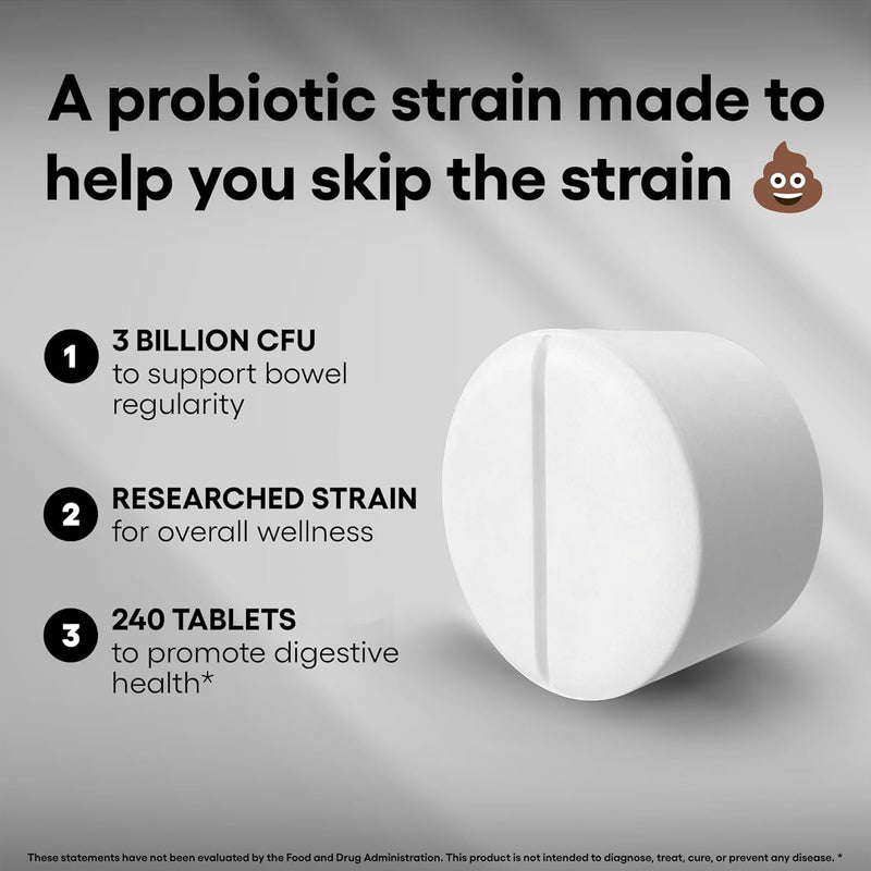 Akkermansia Muciniphila Probiotic Supplement 3 Billion CFU 240 Tablets Probiotics for Men & Women Supports Digestive & Gut Health Vegan Friendly Gluten Free Non-GMO (240, Akkermansia Muciniphila)