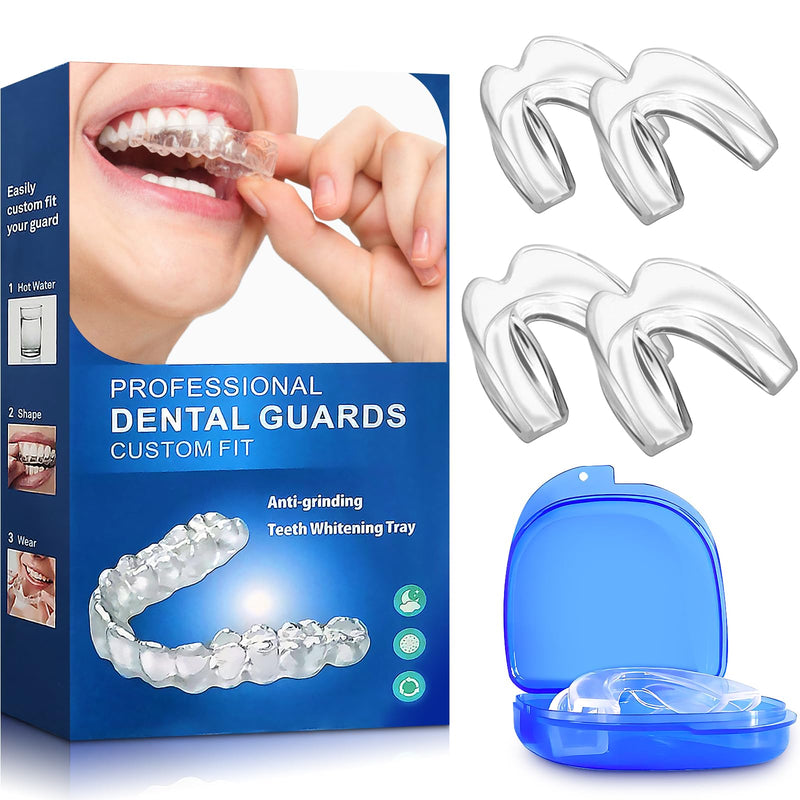 [Australia] - Soodyoow Pack of 4 nighttime grinding splints, 2 sizes, teething splints, nighttime bite splints, anti-snoring splints, bite protection for teeth, improves sleep quality 