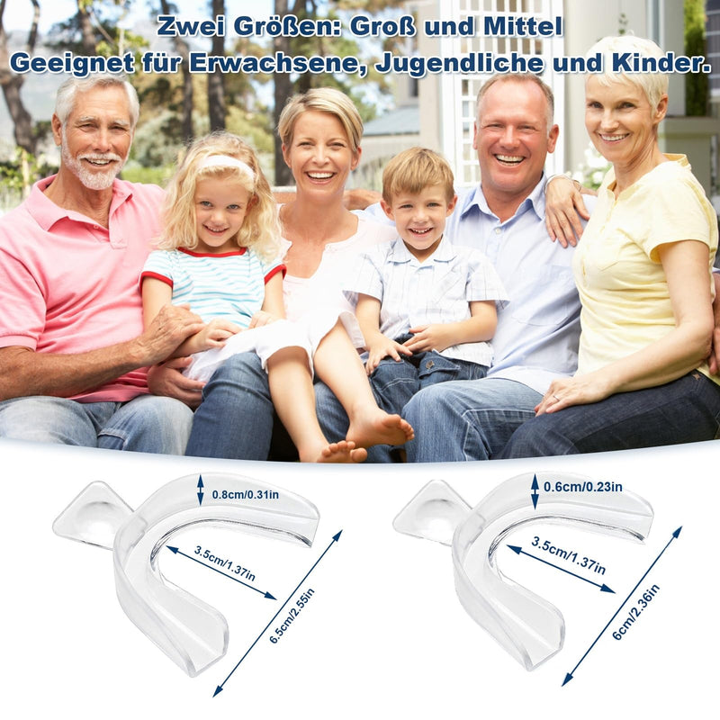 [Australia] - Scettar nighttime grinding splint, pack of 8 dental splints, mouth guard with handle, 2 sizes of grinding splints, silicone teeth splint, BPA-free anti-snoring splint, with 2 braces boxes 