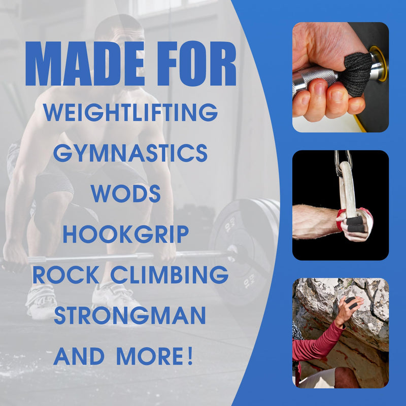 Thumb Tape for Weightlifting - Stretchy Tape 2 Inch Wide - 6 Rolls (15ft Each) for Powerlifting, Cross Training, Gym - Hand, Finger & Thumb Protection (Individually Wrapped)