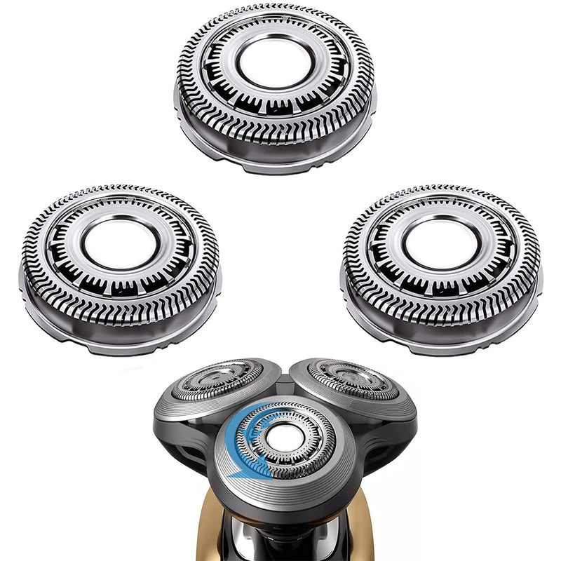 SH60/72 Replacement Head Compatible with Philips S6000 Razors, SH60 Replacement Blades Compatible with Norelco Series 6000 Shaver, SH60 Shaving Head Replacement for S6880/81, S6810/82, S6850/85 3 Count (Pack of 1)