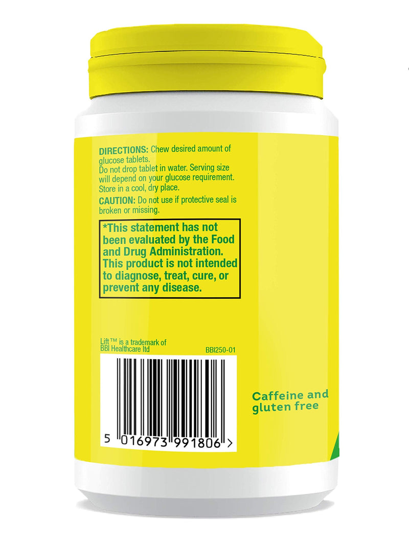 [Australia] - Lift Glucose | Fast-Acting Glucose Chewable Energy Tablets | Lemon & Lime | 50 ct Jar (Pack of 1) 50 Count (Pack of 1) 