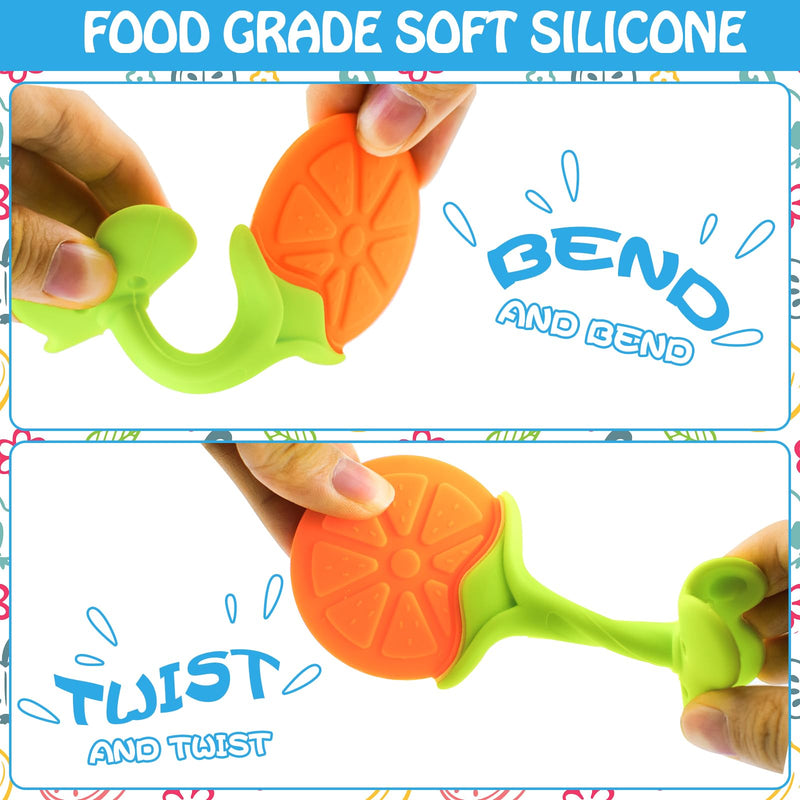 [Australia] - Teething Toys (5 Pack) - Tinabless Infant Teething Keys Set, BPA-Free, Natural Organic Freezer Safe for Infants and Toddlers, Silicone Baby Teethers Multicolor 
