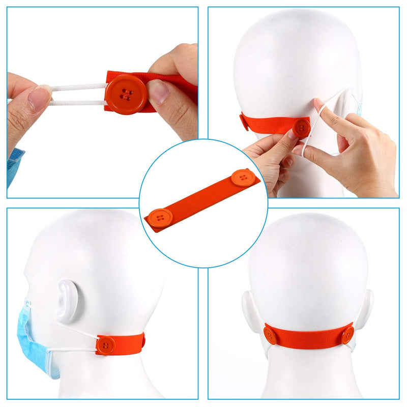 [Australia] - WILLBOND 10 Pieces Face Covering Strap Extender Face Covering Extension Hook Face Covering Ear Strap Extension Protector Multicolor 