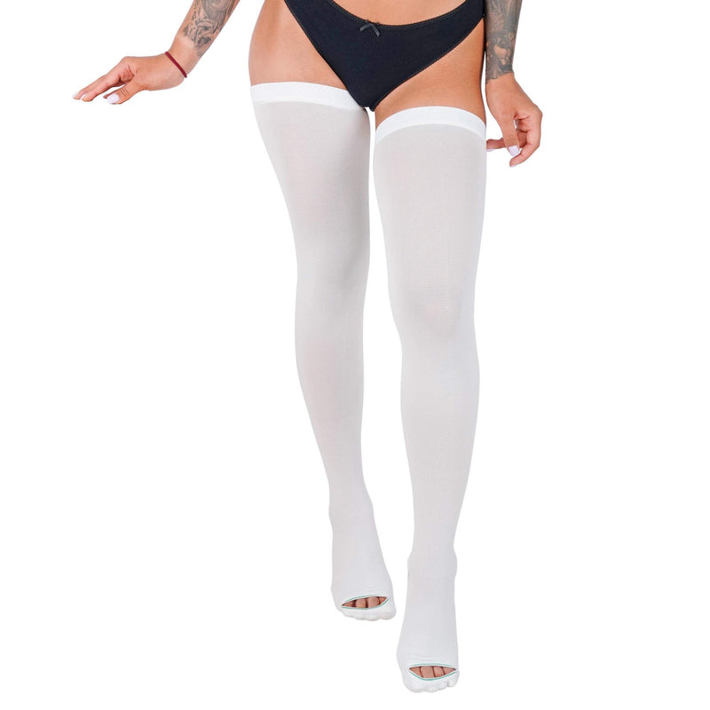 [Australia] - Anti Embolism Compression Stockings, Thigh High Unisex Ted Hose Socks 15-20 mmHg Moderate Level Large (1 Pair) 