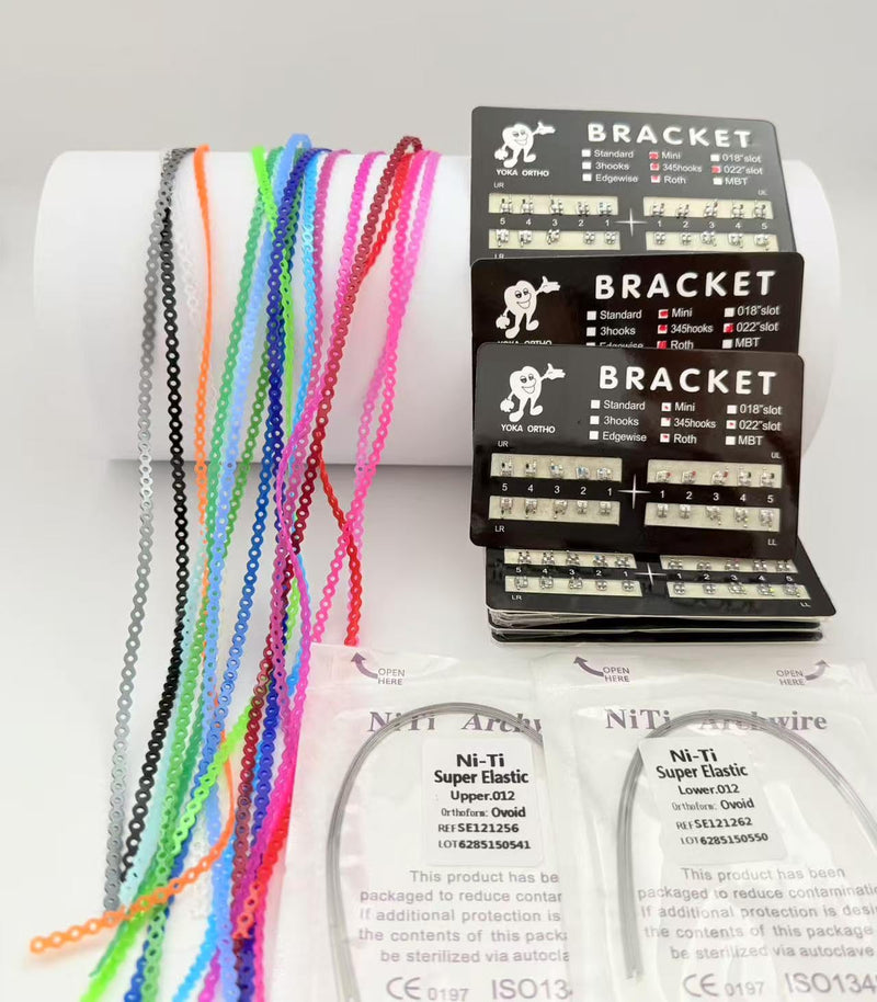 [Australia] - Complete Orthodontic Braces Kit with 20 Color Braces Power Chain for Braces DIY & Replacement at Home 