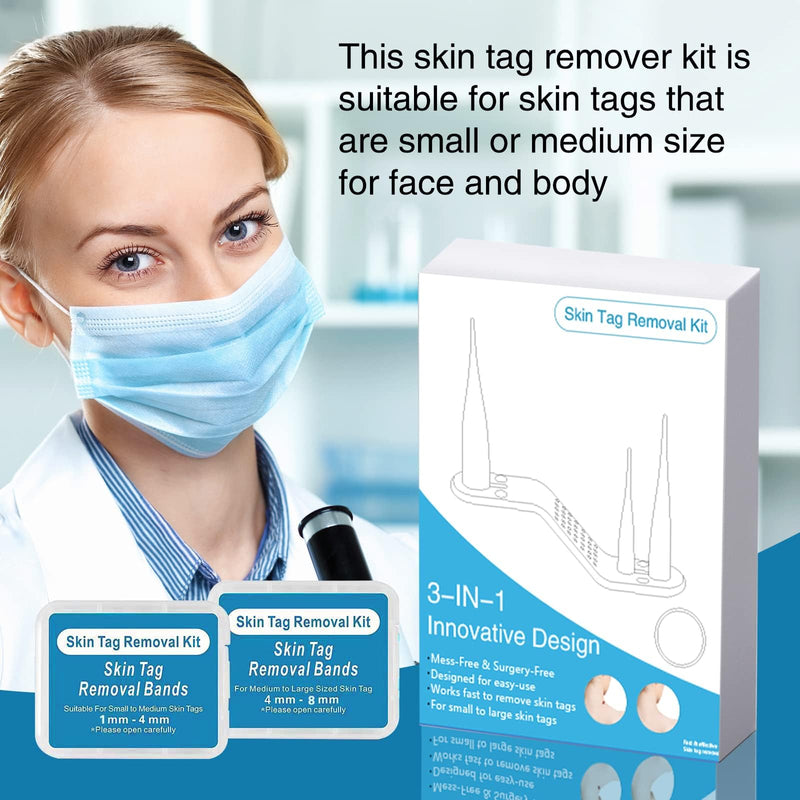 [Australia] - Tag Remover Device, Stalk Wart Removal Device, 3 in 1 Skin Tag Fibroma Removal Quick Kit, Safe for Face, Neck and Body Azure Blue 
