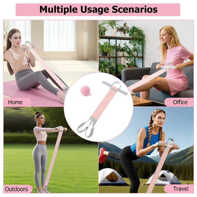 [Australia] - Resistance Bands with Handles,Yoga Pedal Workout Bands,Multifunction Pull Up Bands Sit-up Workout Equipment Home Gym for Arm/Abdomen/Waist/Leg Stretching Slimming Training Pink 