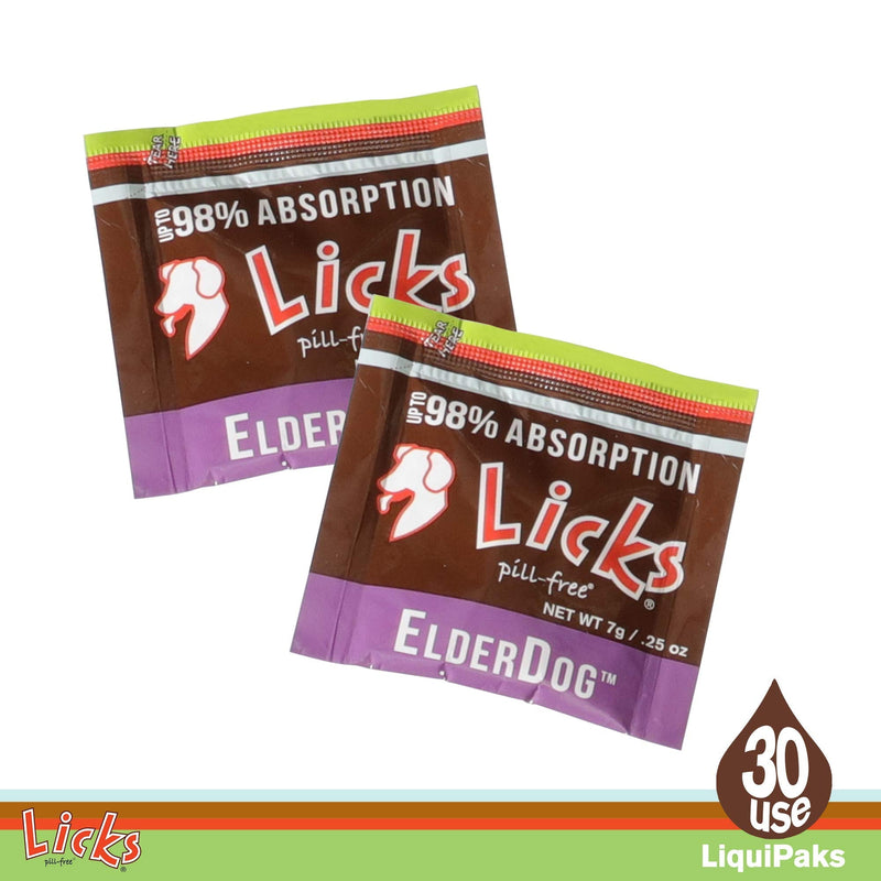 ElderDog - Older Dog Vitamins and Supplements - Joint & Immune Support Supplements for Dogs - Dog Coat & Digestion Supplement for Senior Dogs - Gel Packets - Roasted Chicken, 30 Use - PawsPlanet Australia
