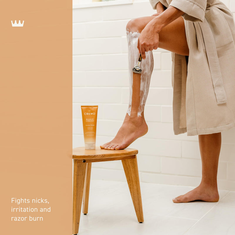 [Australia] - Cremo Cremo Coconut Mango Moisturizing Shave Cream, Astonishingly Superior Ultra-Slick Shaving Cream for Women Fights Nicks, Cuts and Razor Burn, 6 Fl Oz 