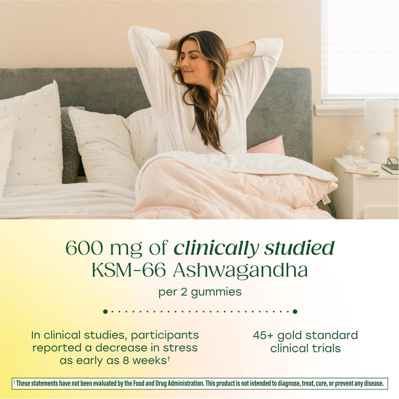 MegaFood Zero Sugar Ashwagandha Gummies, KSM 66, Mixed Berry, 60 Gummies | With Clinically Studied Ashwagandha KSM 66, Cortisol Reducer, Sleep & Stress Support, No Gelatin, Non-GMO, Vegan, 30 Servings