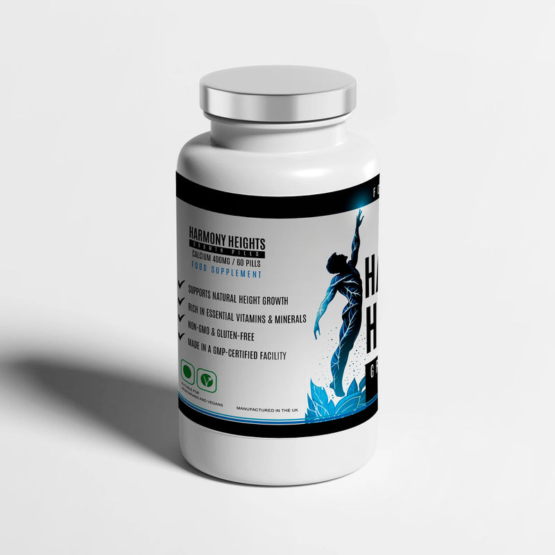 Harmony Heights Growth Pills - Gain Height Enhancing Pill 60 Tablets