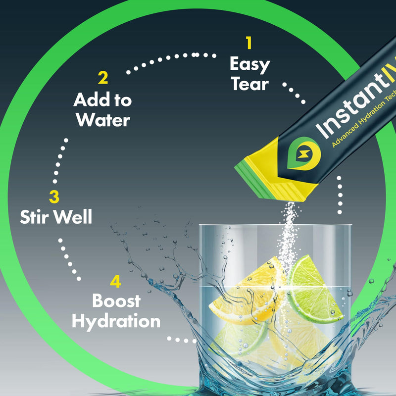 Electrolytes Powder - 3X Electrolytes,1/2 Sugar with Vitamin C, B3, B6, Electrolytes Powder Packets for Hydration, Recovery & Immunity, Vegan & Gluten Free | Lemon Lime - 12 Packets 5.25 Pound (Pack of 1)
