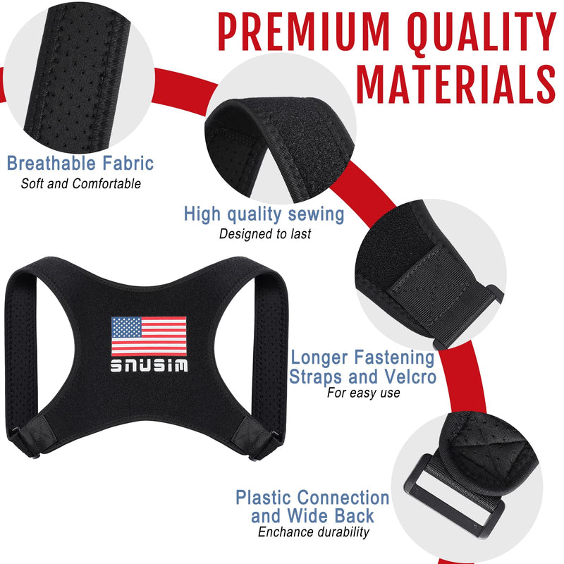 Posture Corrector Upper Back Brace Neck Shoulder Back Support Brace Pain Relief Belt for Women Men Braces Spine Straightener Breathable (Chest sizes from 28" to 50") Chest sizes from 28" to 50"
