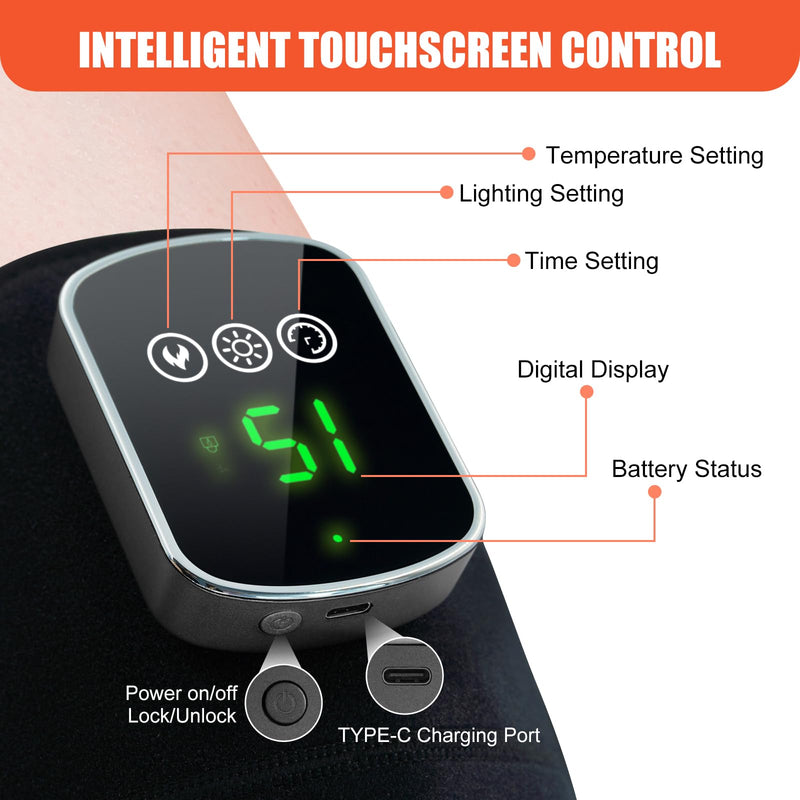 [Australia] - Red-Light-Therapy for Knee Near Infrared-Light Heating Device for Body/Joint/Elbow/Shoulder 660nm&850nm 