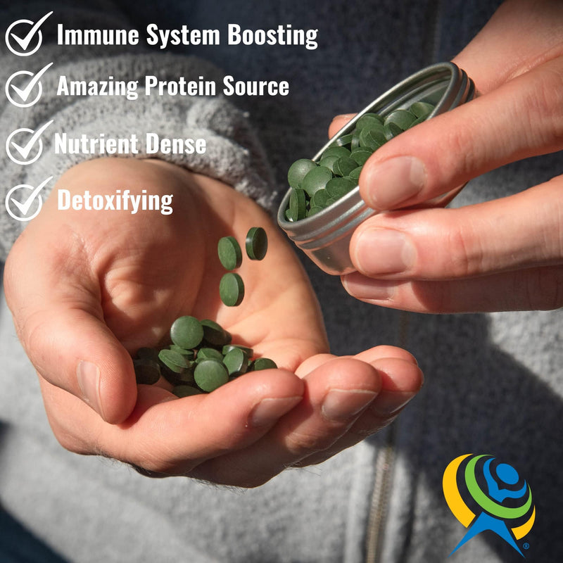 [Australia] - On Target Living Spirulina Chlorella + CGF | 1000 Supergreen Tablets | Vegan | Immune Support | High in Protein | Alkalyzing | Nutrient Dense | Energy | Recovery 