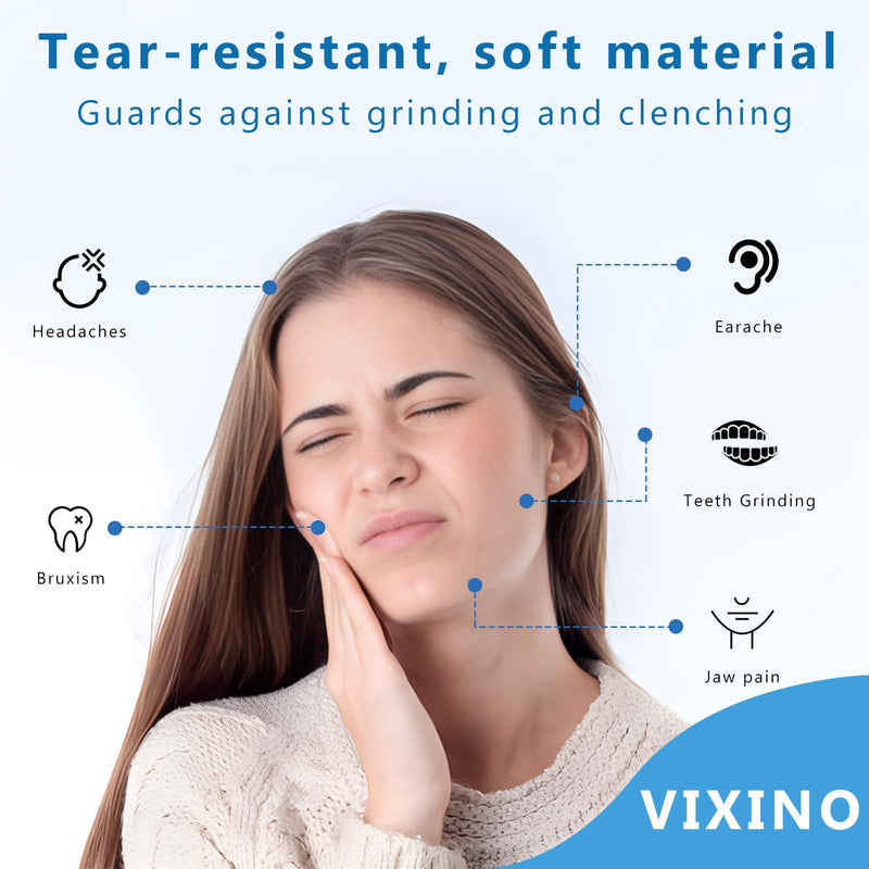 [Australia] - Mouth Guard for Grinding Teeth at Night, Mouthguards for Grinding of Teeth, Night Guards for Teeth Grinding, Reusable Mouth Guard for Sleeping, Bite Guard(2 Sizes, 4 Pcs) New 4 Count 