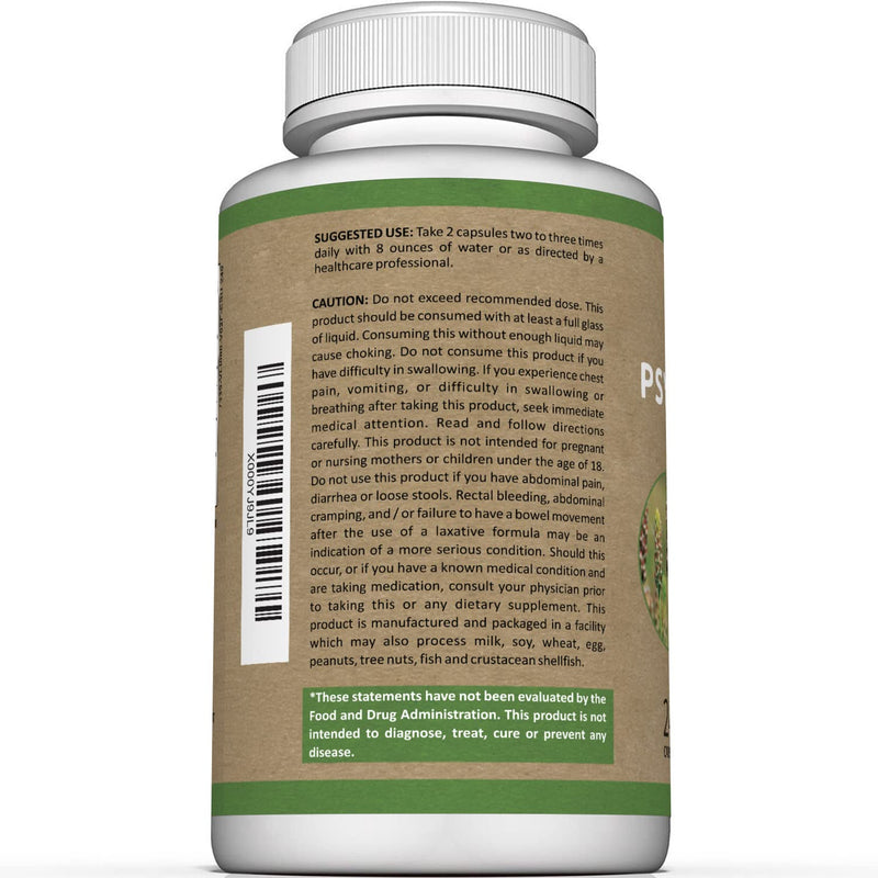 [Australia] - Premium Psyllium Husk Fiber Supplement 1450mg, 240 Capsules 