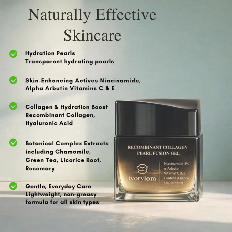 Adaptive Hydration Pearl Fusion Gel | Recombinant Collagen, Niacinamide, Alpha-Arbutin, Vitamin C & E | Next-Level Hydration, Zero Greasiness | For All Skin Types | 50g (1.76 oz)