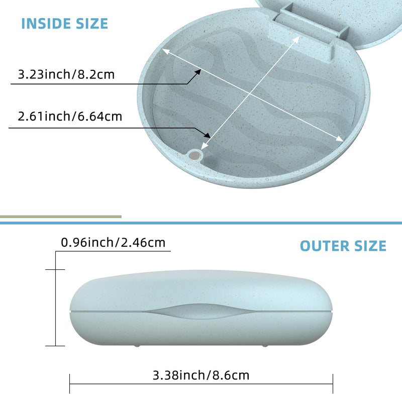 [Australia] - Retainer Case, Retainer Case Slim, Mouthguard Case, Orthodontic Case, Wheat Straw Box, Blue 