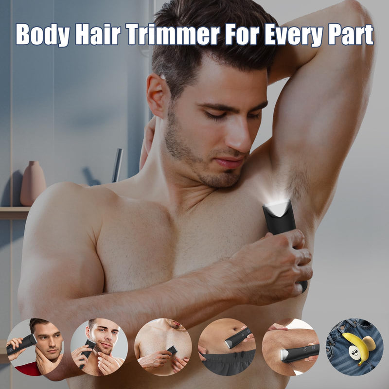 [Australia] - SUNNOW Body Hair Trimmer & Head Shavers for Bald Men, Ball Pubic Hair Trimmer, Head Electric Shavers Razor Kit, Ball Body Groomer for Bikini/Groin/Grooming Black 