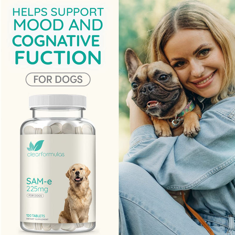 ClearFormulas Sam-e for Dogs, S-Adenosyl-L-Methionine, 225mg 120 Chewable Tablets, Natural Hepatic Liver Health Support - PawsPlanet Australia