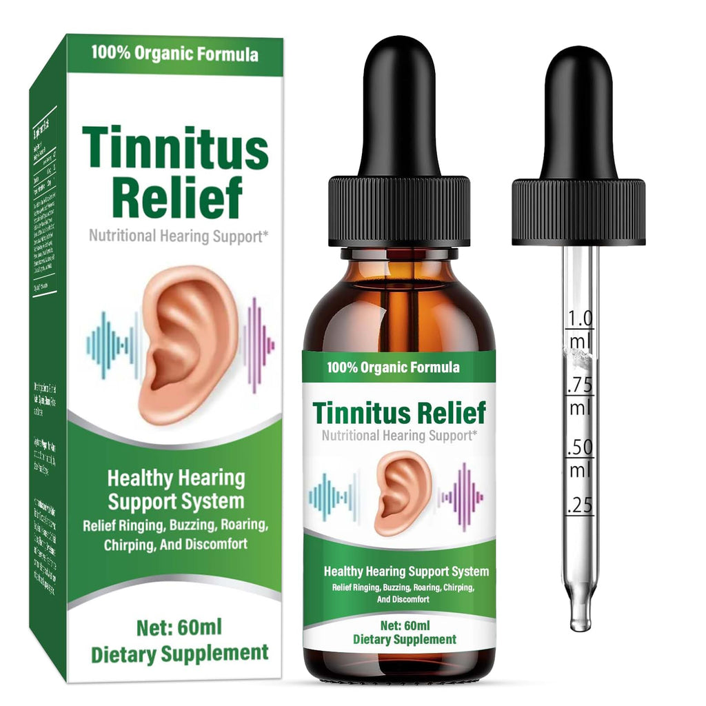 Tinnitus Relief for Ringing Ears, Natural Ingredients Ear Tinnitus Relief, 60ml