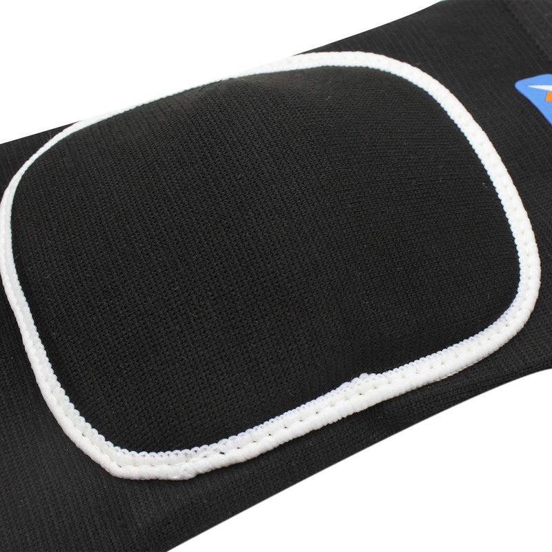 ANKOMINA Unisex Adult 2 Pairs Knee Pad and Elbow Support Set,Anti-Slip Breathable Flexible Elastic Knee Brace Knee Elbow Support Protector for Volleyball Football Dance Yoga Skating Baskeball Sport Black L(Adult