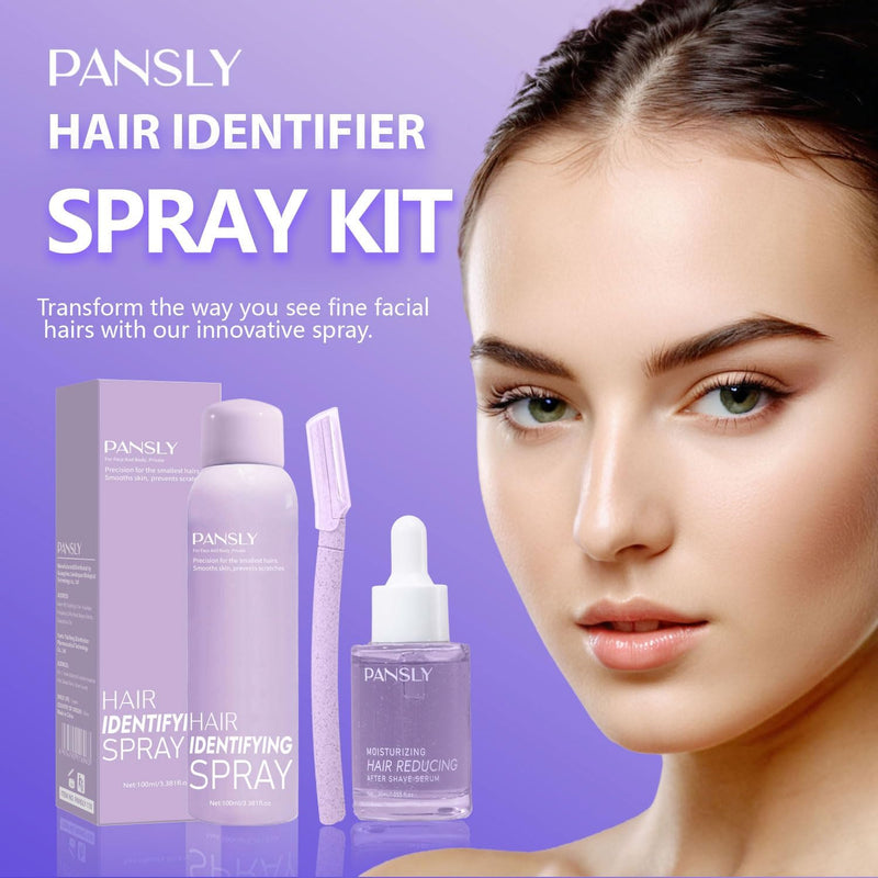 [Australia] - Hair Identifying Spray Kit,Hair Identifier Spray (100mL)for Face Shaving with After Shave Serum(30mL) Kit,Moisturizing&Smoothing skin &Hair Reducing Skin Care Dermaplaner Spray Set for Women Men 