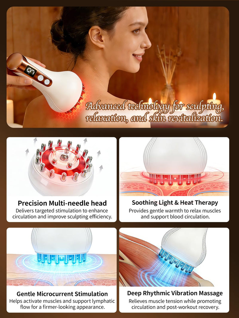 Lymphatic Drainage Massager for Full Body, Body Sculpting Machine & Cellulite Massage Tool for Skin Smoothing, – Relieves Muscle Tension, Reduces Cellulite, and Enhances Skin Firmness