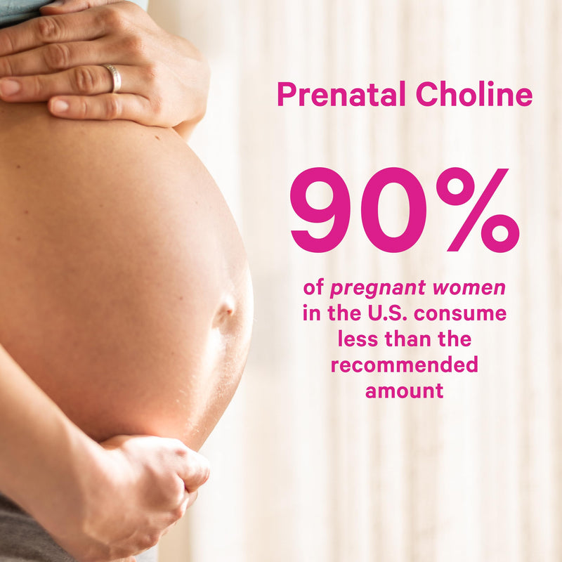 [Australia] - Pink Stork Choline - 550 mg Choline Bitartrate from VitaCholine for Pregnant + Postpartum Moms - Prenatal Vitamin for Fetal Cognitive Health + Breast Milk Quality - 1 Capsule Daily, 30 Count 