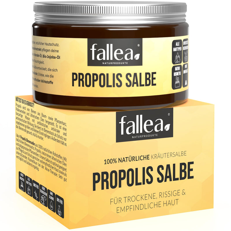 [Australia] - fallea propolis ointment in high doses for acne, neurodermatitis | Cream for itching, dry cracked skin - wound ointment made from 100% natural raw materials | Bee ointment propolis balm 50 ml 