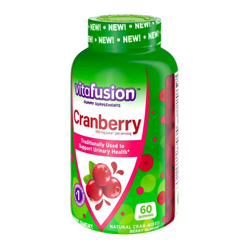 [Australia] - Vitafusion Cranberry Gummies for Women, 500mg Cranberry Juice Concentrate per Serving, 60ct Herbal Supplement 