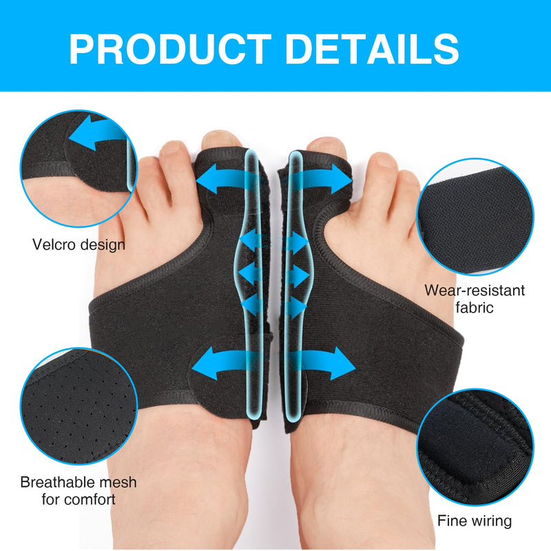 [Australia] - Katyjun 2x Hallux Valgus correction splint with 2x toe separators, bunion corrector 