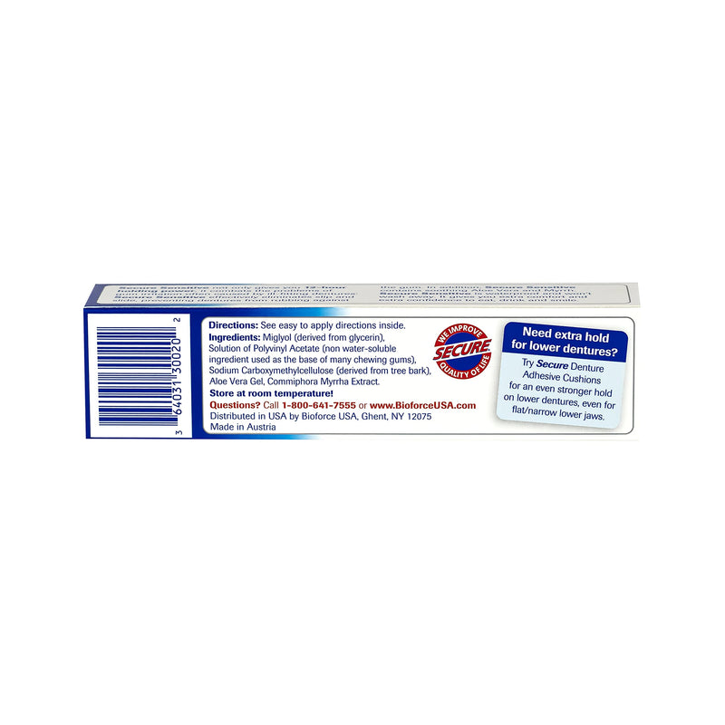 Secure Denture Bonding Adhesive, Zinc, 1 Ounce