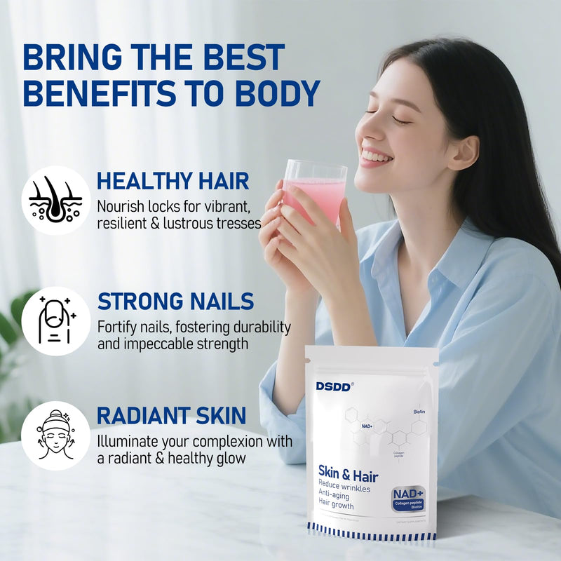 Biotin Supplements for Women & Men, Biotin Vitamins Supports Healthy Hair & Nails, Boosts Cellular Energy, Focus & Healthy Aging,1000mg NAD+, 20 Days Supply 4.23 Ounce (Pack of 1)