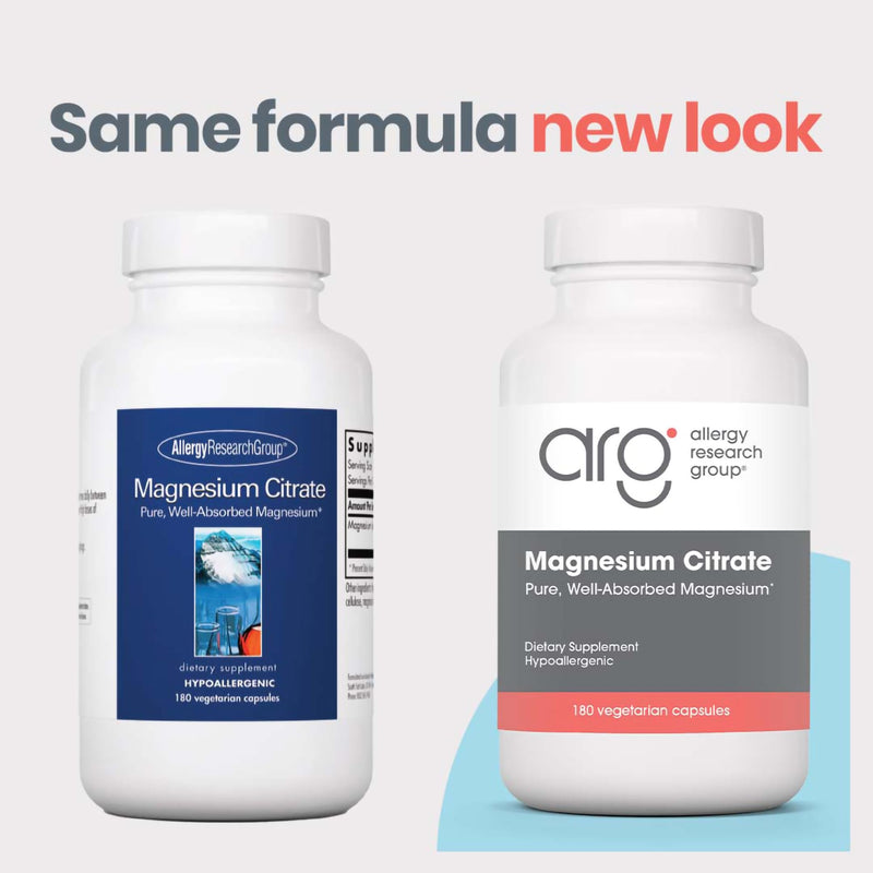 Allergy Research Group Magnesium Citrate 180 vcaps