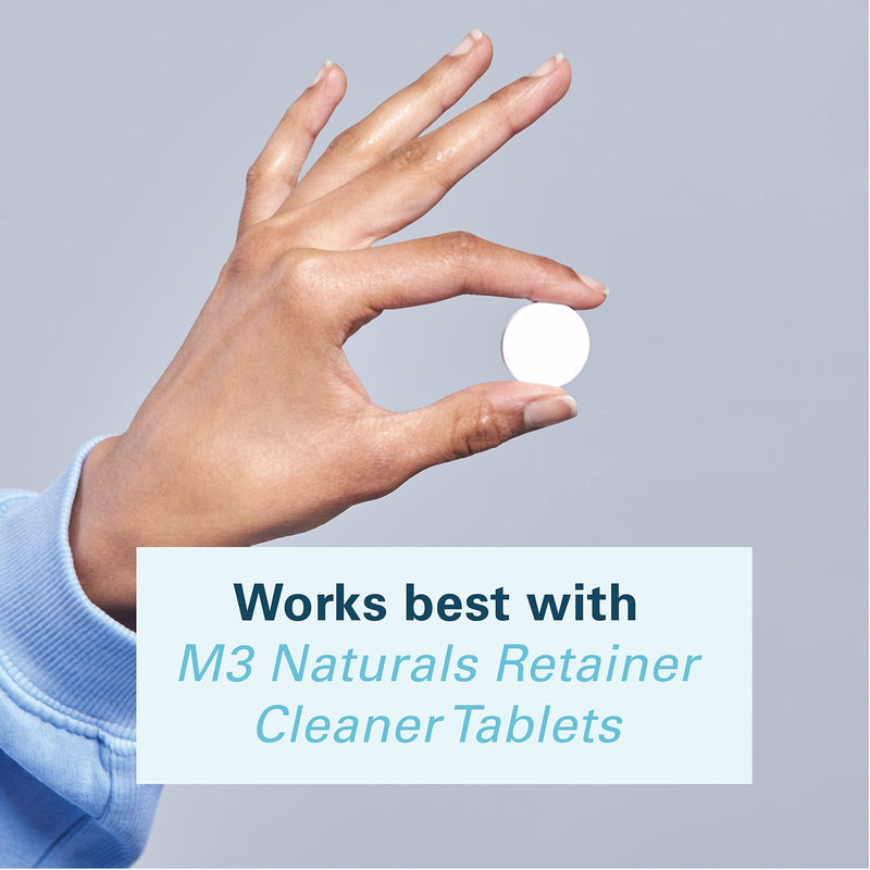 [Australia] - Denture Bath Case and Retainer Case FSA HSA Approved Denture Bath Cup for Invisalign Retainers Mouthguards Dentures Cleaner Kit with Strainer Spill-Free Portable Retainer Cleaner Case by M3 Naturals 