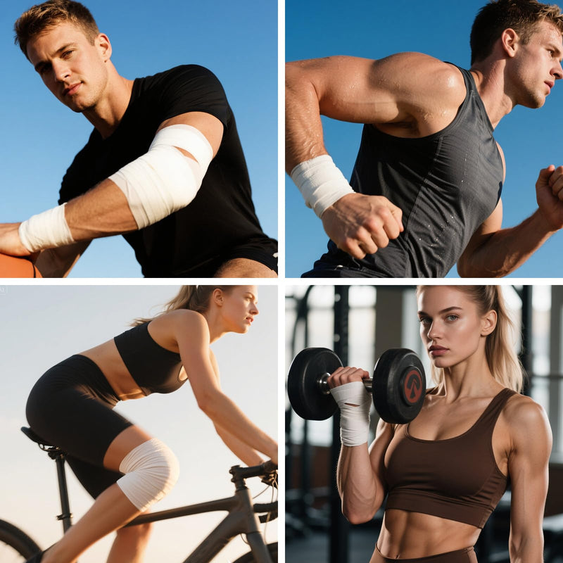 [Australia] - 8 Pack Athletic Tape, White Sports Tape, Easy Tear Wrist Tape, Strong Adhesion Tapes for Boxing, Gymnastics, Hockey, Soccer, Lacrosse and First Aid(1.5in x 184ft Total) 