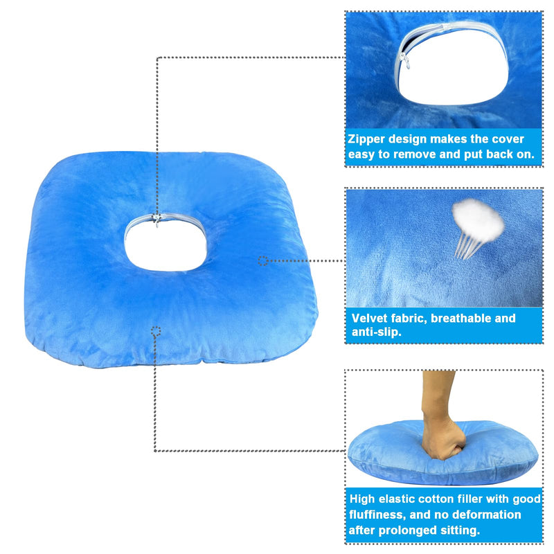 [Australia] - Donut Pillow Hemorrhoid Cushion for Tailbone Pain Relief, Medical Anti-Bedsore Seat Cushion for Pressure Sores, Bedsores, Pregnancy, Disabled & Paralyzed, Butt Pillow with Removable Cover 