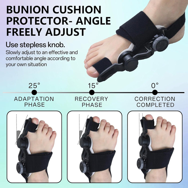 Axioms Bunion Corrector for Women Big Toe,Bunion Relief Straightener,Bunion Splint-Adjustable Knob Bunions Correction,Breathable & Anti-slip Suitable for Left Right Feet, Black 1Pack 1 Pack